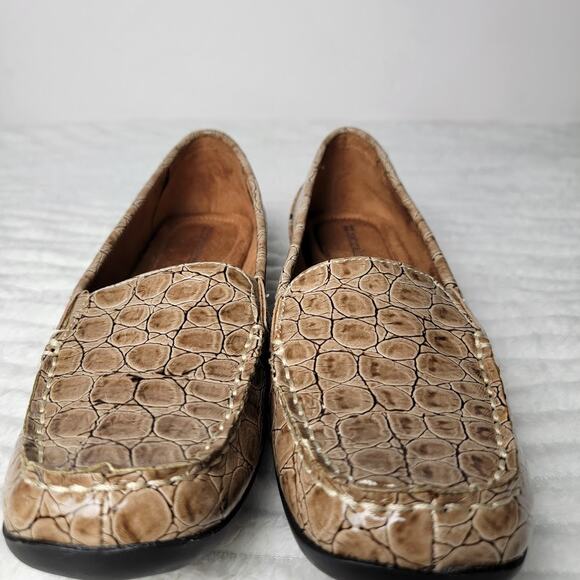 Naturalizer Carleen Loafers Women’s 8M Faux‎ Croc Embossed Comfort Slip On Shoes - Picture 2 of 11